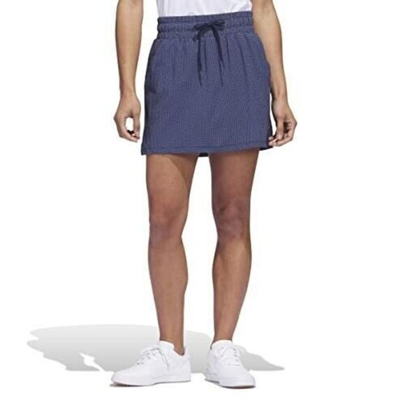 Adidas HT1286 Women's Sz XS Collegiate Navy Seersucker 16" Skort - Picture 10 of 11